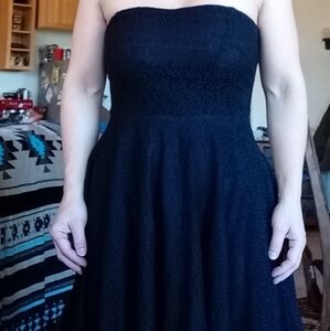 Elegant Black Strapless Dress